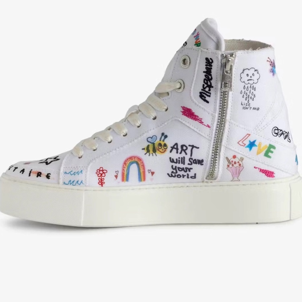 Zadig & Voltaire Flash Chunky High-Top Sneakers New size 7US/38FR Humberto Cruz - Picture 2 of 15